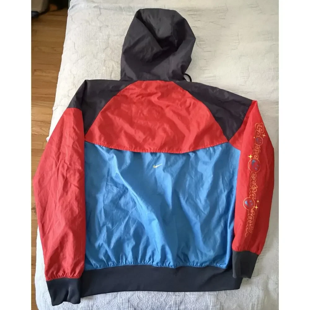 Nike Windrunner Jacket Go The Extra Smile DQ3526-437‎ Blue/Red Men's Sz Large